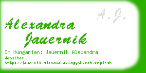 alexandra jauernik business card